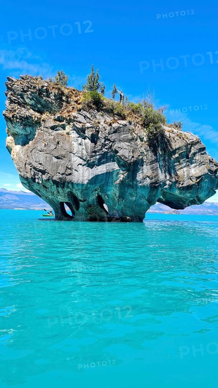 Capillas de Marmol in Lago General Carrera in Patagonia on the Carretera austral, Patagonia, Chile, South America
