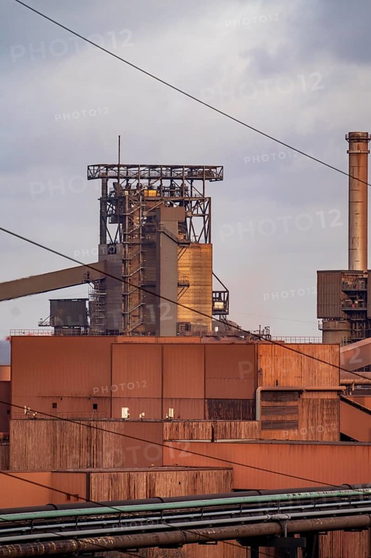 The Thyssenkrupp Steel steelworks in Duisburg-Marxloh, on the Rhine, blast furnace 2, North Rhine-Westphalia, Germany, Europe