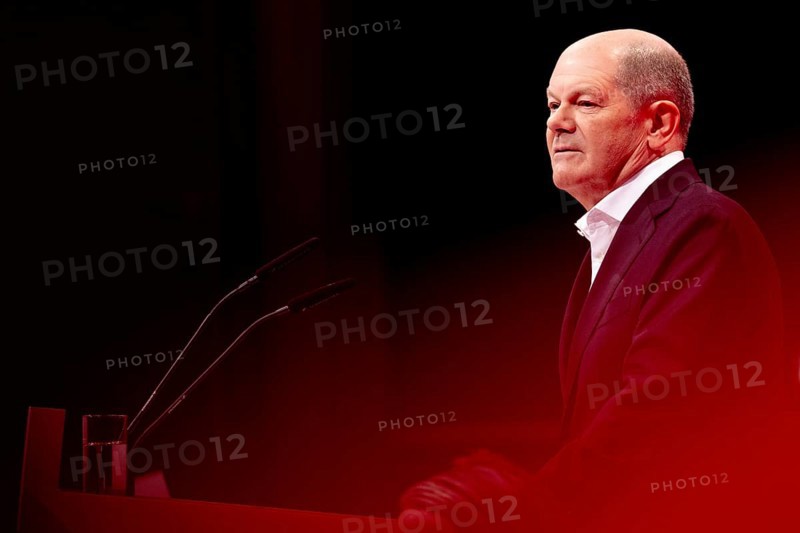 Olaf Scholz (Federal Chancellor) on stage at the special party conference of the SPD (Social Democratic Party of Germany) in Berlin's City Cube on 11 January 2025. Olaf Scholz was officially confirmed as a candidate for the upcoming Bundestag elections
