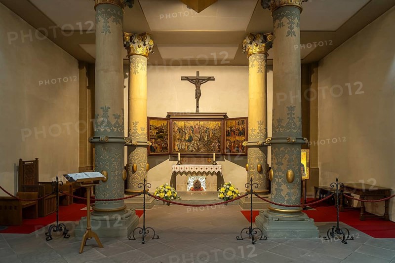 Interior of Paderborn Cathedral Paderborn, North Rhine-Westphalia, Germany, Europe