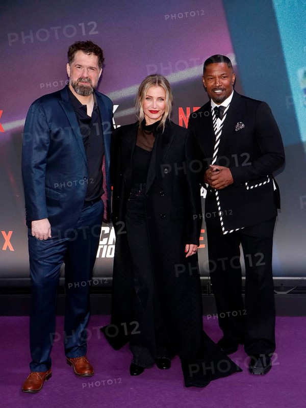 Seth Gordon, Cameron Diaz and Jamie Foxx at a special screening of Back in Action at the Zoo Palast in Berlin on 15 January 2025