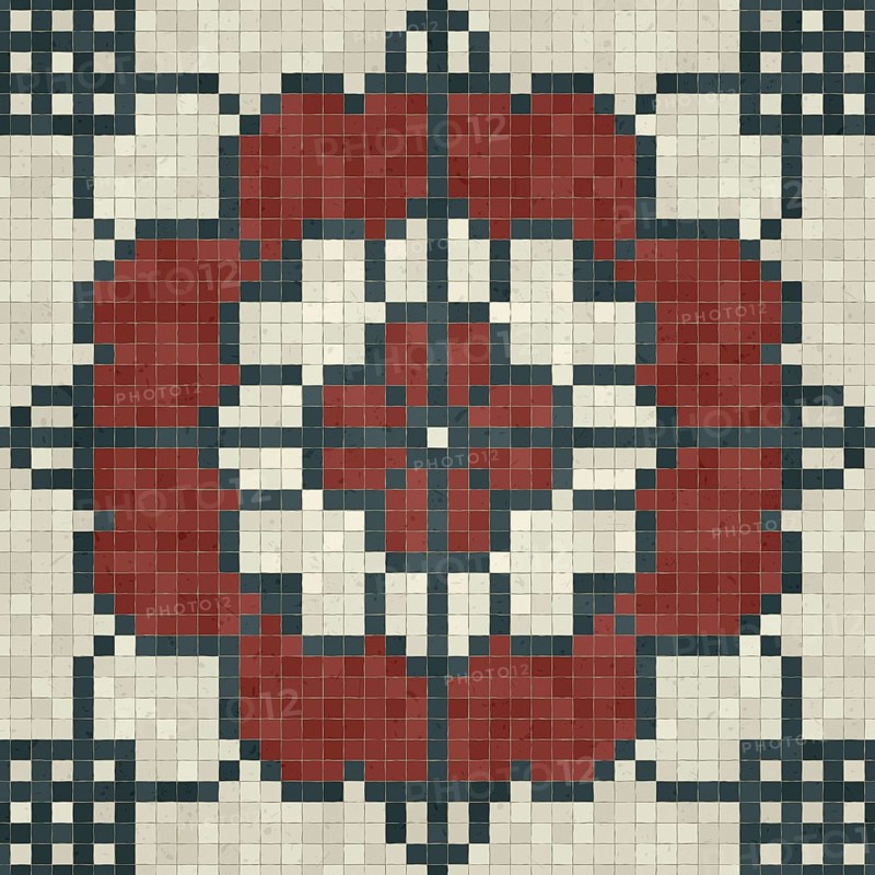 Mosaic tiles background, seamless vector pattern