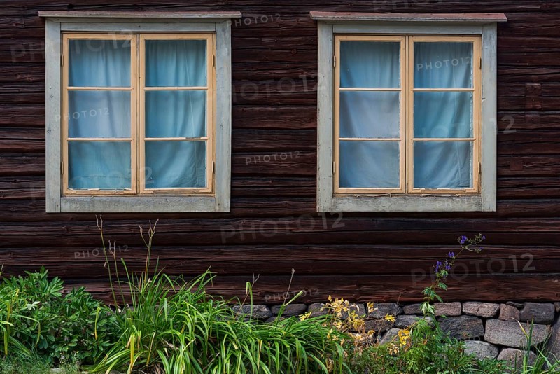 Old wooden window on a farmhouse, decoration, window, historic, old, old, muntin window, decorated, lovely, old-fashioned, rural, historical, country life, facade, curtains, dilapidated, weathered, tradition, traditional, Swedish, Scandinavian, farm, farmhouse, Scandinavia, Sweden, Europe