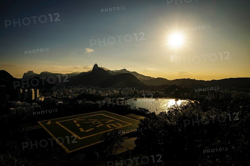City view in Rio de Janeiro / Brazil seen from the Sugar Loaf Mountain. View of Cristo Redentor, a monumental statue of Christ, in the south of Rio de Janeiro on Mount Corcovado. 21.07.2024. Photographed on behalf of the Federal Ministry for Economic Cooperation and Development