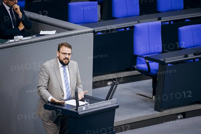 Martin Gassner-Herz, FDP, recorded during a speech on the first consultation of the Federal Government on Section 17, Family, Senior Citizens, Women and Youth in the German Bundestag in Berlin, 12/09/2024