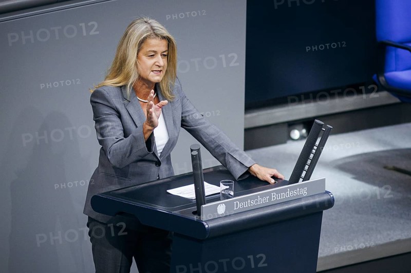 Mechthilde Wittmann, CDU/CSU, recorded during a speech on the topic of internal security in the German Bundestag in Berlin, 12/09/2024