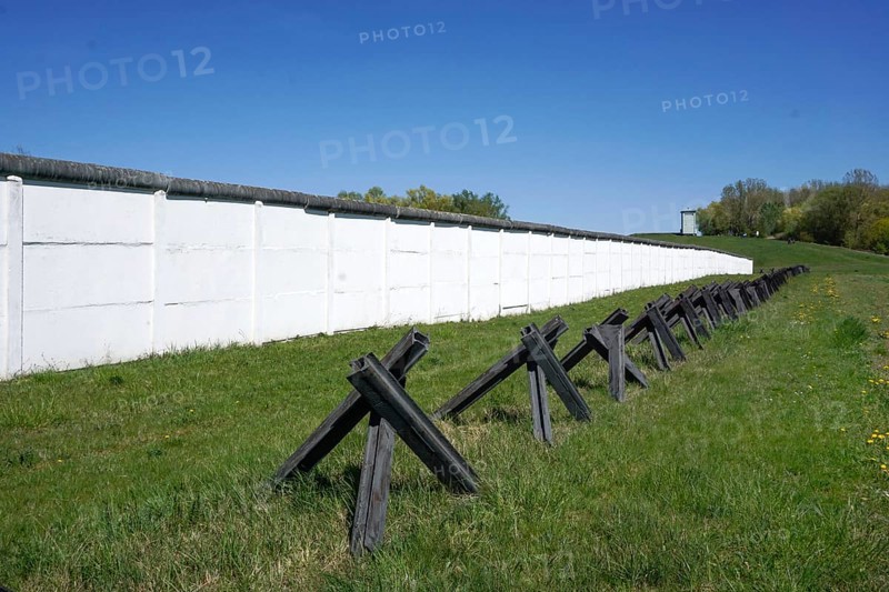 Hötensleben border memorial, former GDR border fortifications in Hoetensleben, today the state border between Saxony-Anhalt and Lower Saxony, 22 April 2019