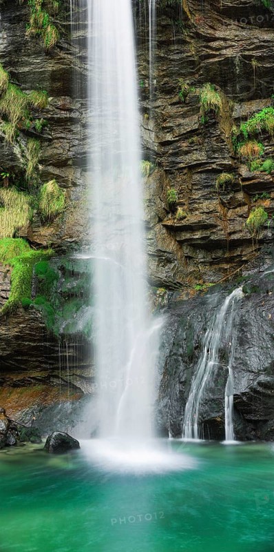 Waterfall, Ticino, Switzerland, Europe