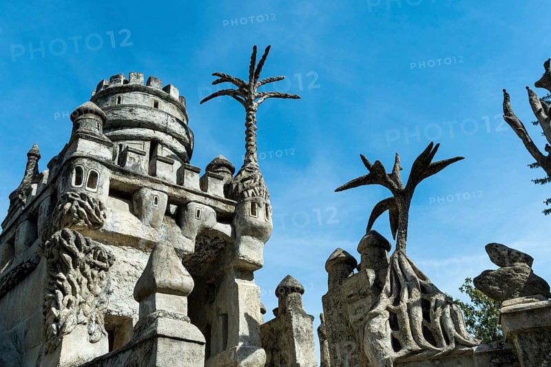 Hauterives. Postman Ferdinad Cheval's Ideal Palace, naive art, Drôme, Auvergne-Rhone-Alpes, France, Europe