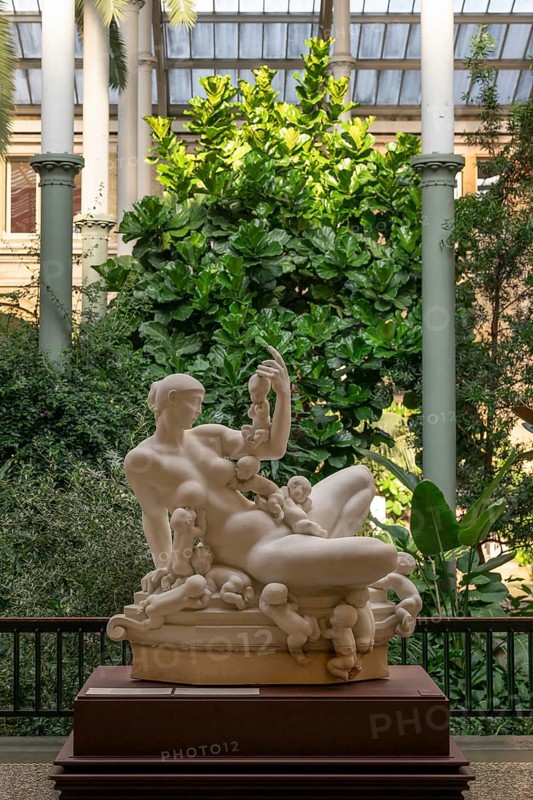 The Water Mother, marble sculpture by Kai Nielsen, Palm Garden, Ny Carlsberg Glyptotek or New Carlsberg Glyptothek, Art Museum for Sculpture and Painting, architects Vilhelm Dahlerup and Hack Kampmann, Copenhagen, Denmark, Europe