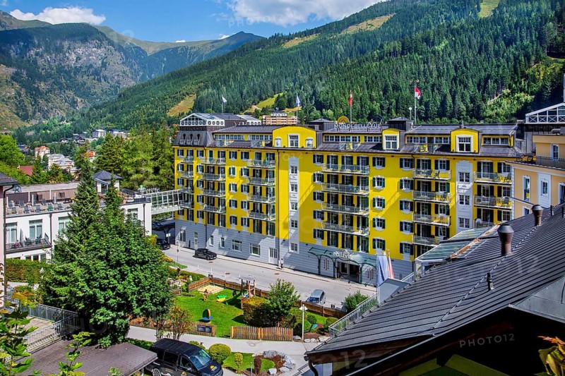 Hotel Bellevue in the centre, Bad Gastein, Gastein Valley, Hohe Tauern, Pongau, Salzburg Province, Austria, Europe