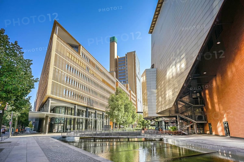 Commercial building Atrium Tower, Pianosee, Potsdamer Platz, Tiergarten, Mitte, Berlin, Germany, Europe