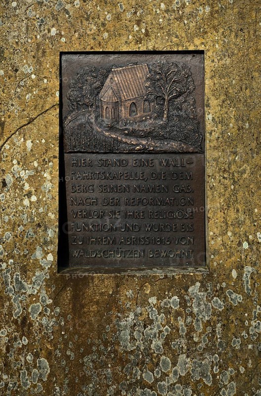 Memorial stone, memorial plaque, former Kappelberg pilgrimage chapel, Fellbach, Waiblingen, Baden-Württemberg, Germany, Europe