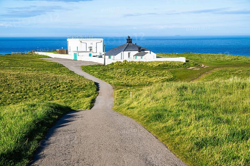 Cliffs over Flamborough Seawatch Observatory, Flamborough, Yorkshire, England, United Kingdom, Europe