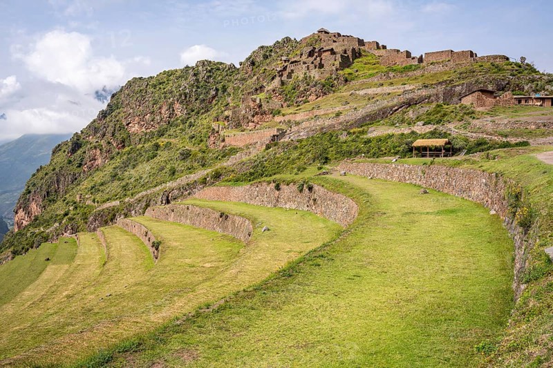 Inca complex at Pisac, Sacred Valley of the Incas, Cusco, Peru, South America