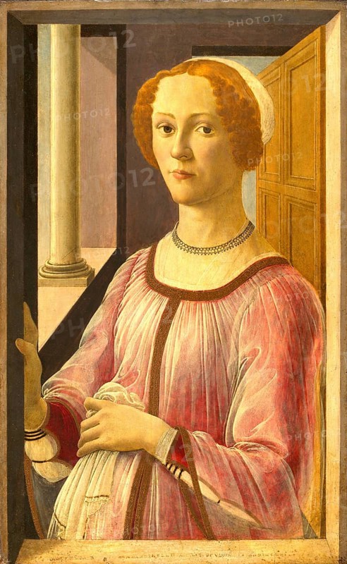 Portrait of Smeralda Bandinelli (c. 1470, 1475), portrait of Smeralda Bandinelli, Painting by Sandro Botticelli (1 March 1445, 1510), one of the most important Italian painters and draughtsmen of the early Renaissance, Historic, digitally restored reproduction from an original, Record date not stated