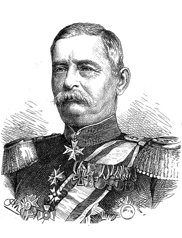 Georg Arnold Carl von Kameke (born 14 April 1817, died 12 October 1893) was a Prussian General of the Infantry and Minister of War, Historical, digital reproduction of an original from the 19th century