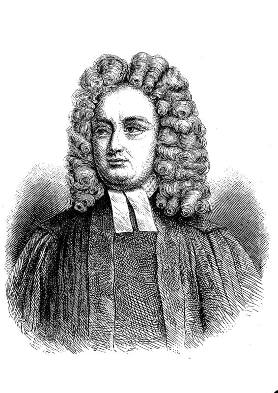 Jonathan Swift, 30 November 1667, 19 October 1745, was an Irish writer and satirist of the early Enlightenment, Historical, digital reproduction of an original from the 19th century