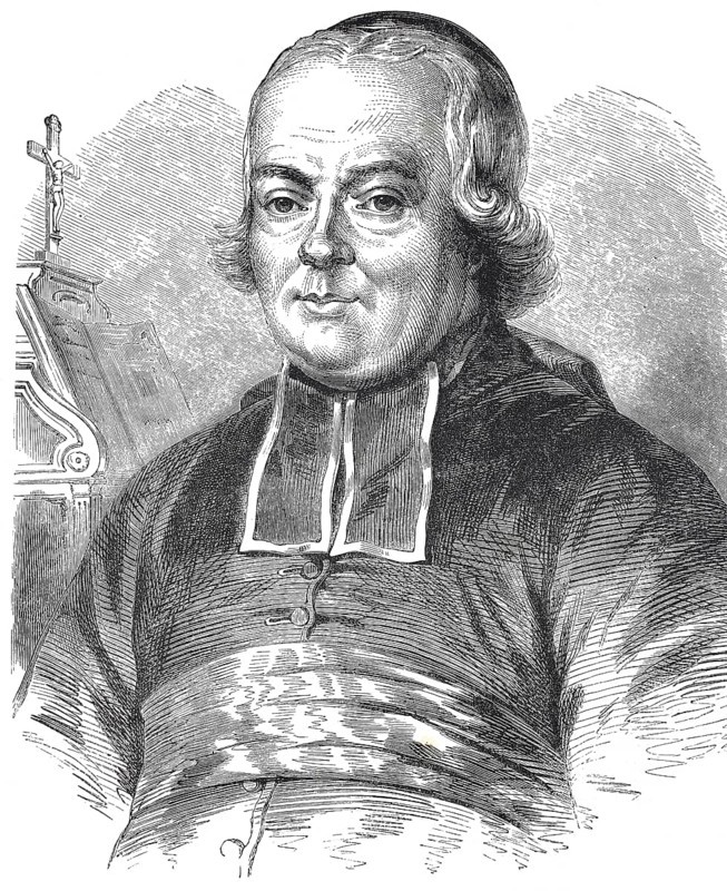 Historical, digitally restored reproduction from a 19th century original, Record date not stated, Abbé Charles-Michel de l'Epée (* 25 November 1712 in Versailles, † 23 December 1789 in Paris) was a pioneer of deaf education