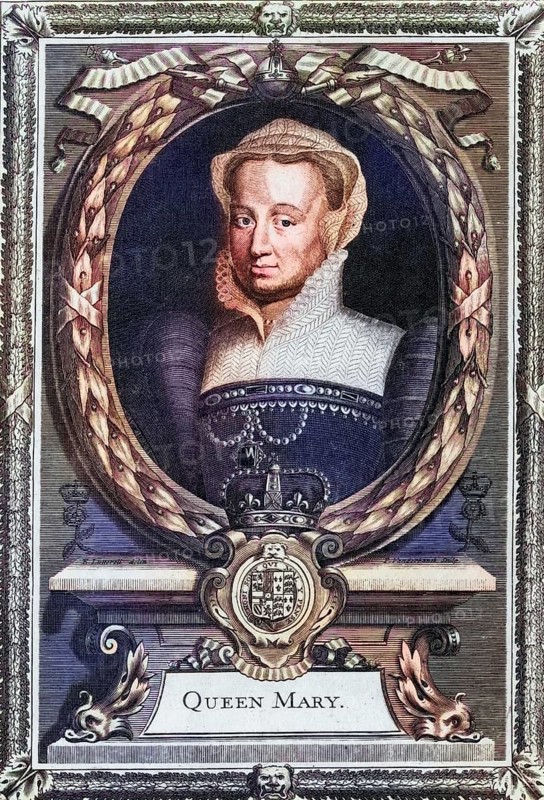 Queen Mary, also known as Mary Tudor, nicknamed Bloody Mary, 1516-1558, first queen to rule England independently, Historical, digitally restored reproduction from a 19th century original, Record date not stated