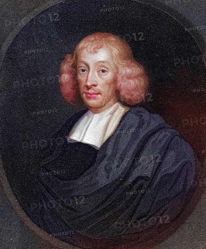 John Ray, also known as Wray, 1627-1705, leading English naturalist and botanist of the 17th century. From the book Gallery of Portraits, published in 1833, Historical, digitally restored reproduction from a 19th century original, Record date not stated
