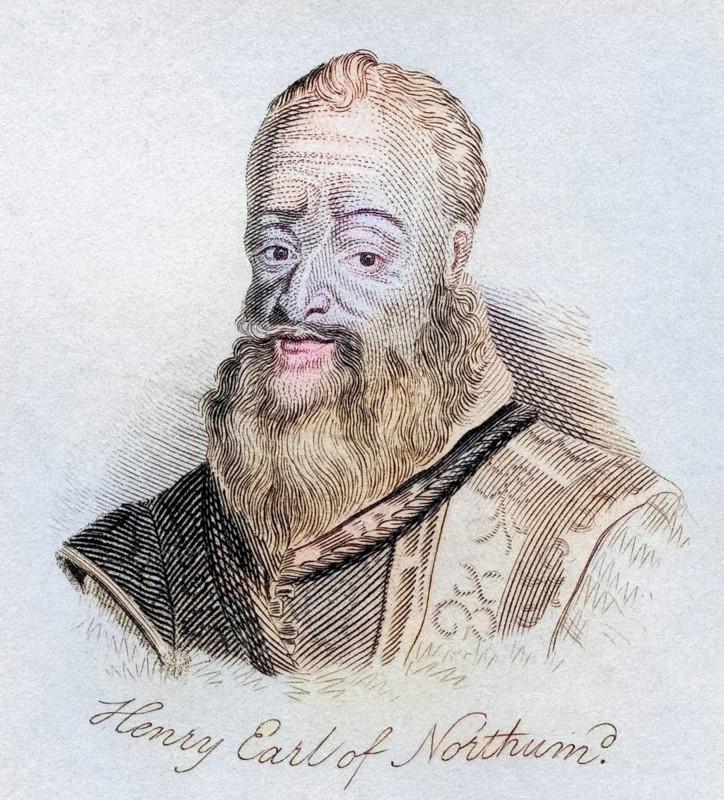 Henry Percy 9th Earl of Northumberland 1564, 1632, Roman Catholic Englishman imprisoned on suspicion of involvement in the Gunpowder Plot. From the book Crabbs Historical Dictionary published 1825, Historical, digitally restored reproduction from a 19th century original, Record date not stated