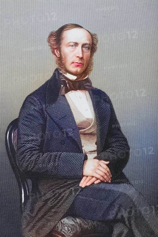John Walter, 1818-1894, British politician and manager of The Times. Painted by DJPound after a photograph by Mayall. From the book The Drawing-Room of Eminent Personages, Volume 2, published in London 1860, digitally restored reproduction from a 19th century original, record date not stated