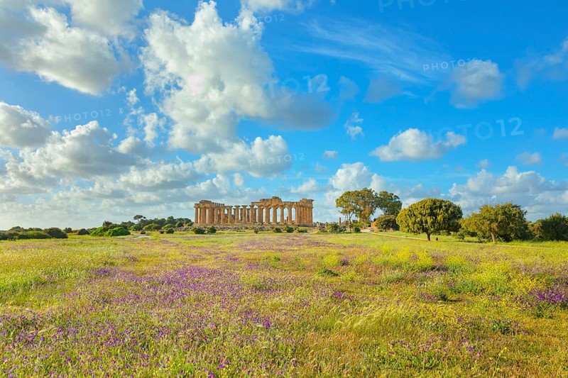 Temple of Hera or Temple E, Selinunte Archaeological Park, Selinunte, Trapani district, Sicily, Italy, Europe
