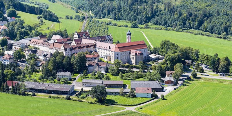 Archabbey of St Martin at Beuron (lat. Archiabbatia Sancti Martini Beuronensis), Benedictine monastery, Beuron, Upper Danube Valley, Swabian Alb, Baden-Wuerttemberg, Germany, Europe