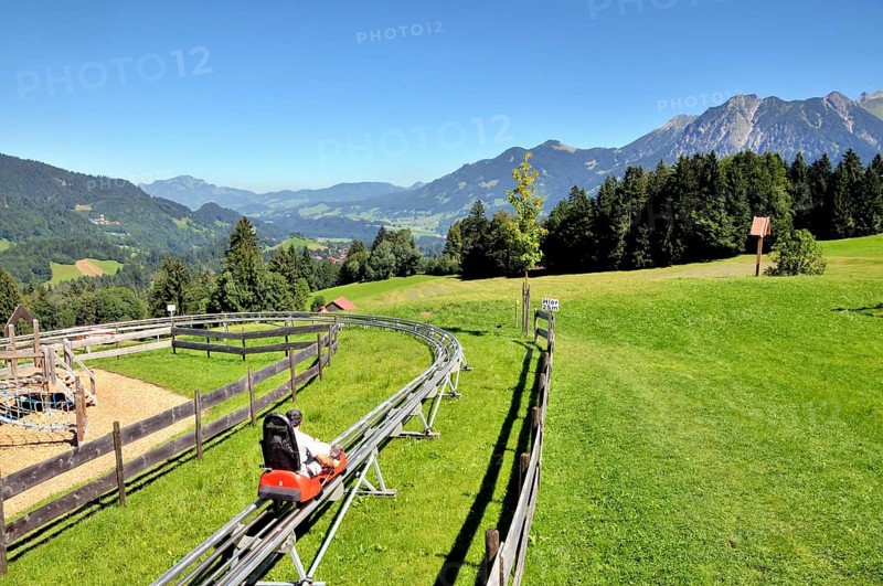 Söllereck toboggan at the valley station of the Söllereck cable car, Oberstdorf, Allgäu, Bavaria, Germany, Europe