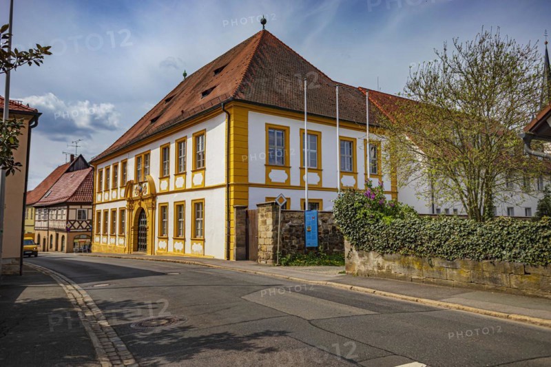 The Old District Office in the Lichtenfelser Srasse in Bad Staffelstein, Bavaria, Germany, Europe
