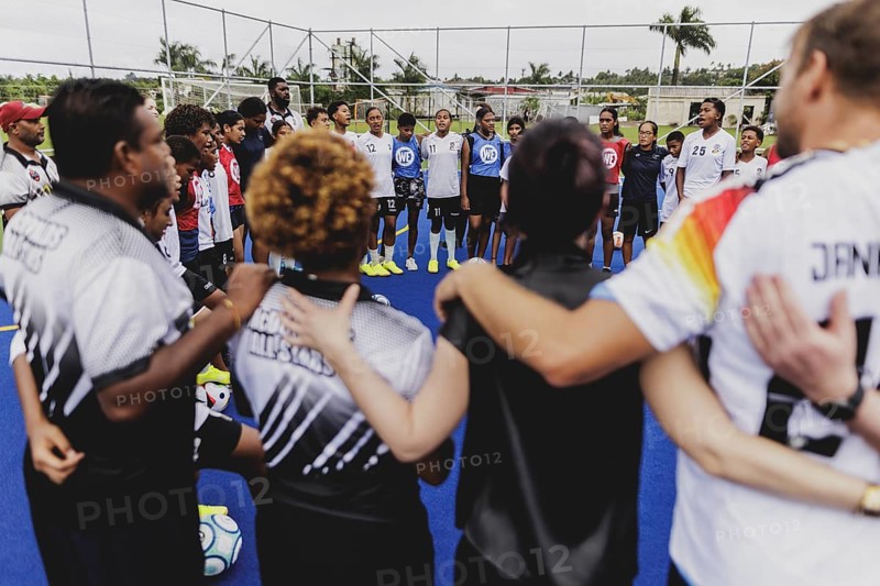 Annalena Bärbock (Bündnis 90/Die Grünen), Federal Foreign Minister, photographed during a visit to the Fiji Football Association in Suva, 07.05.2024. Bärbock is travelling to Australia, New Zealand and Fiji for political talks / Photographed on behalf of the Federal Foreign Office