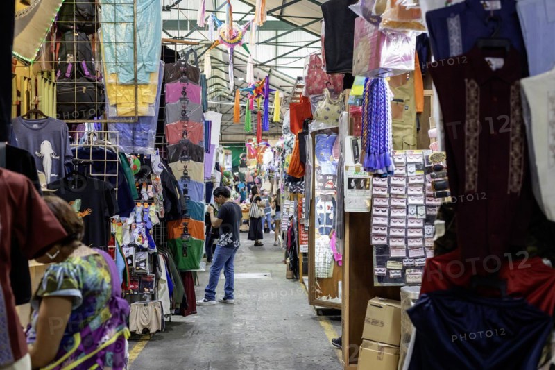 Oaxaca, Mexico, The Benito Juarez Market. Opened in 1894, it is one of the largest and oldest markets in Oaxaca. Its many dozen stalls sell food of every kind, clothing, souvenirs, and more, Central America