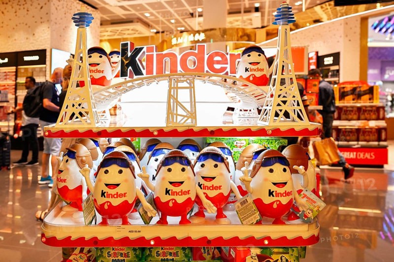 Children's chocolate egg shelf, Abu Dhabi, UAE