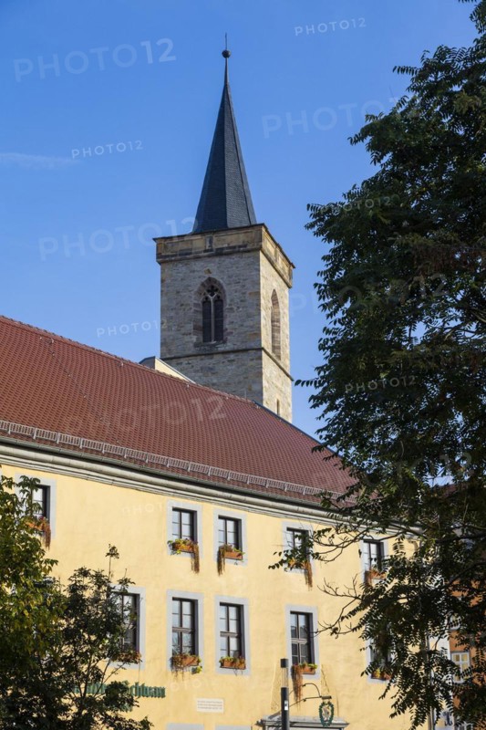 The Krämerbrücke is the oldest secular building in Erfurt and is one of the city's most famous landmarks, with half-timbered houses on both sides of the bridge. It is the longest bridge in Europe with houses on both sides, Erfurt, Thuringia, Germany, Europe