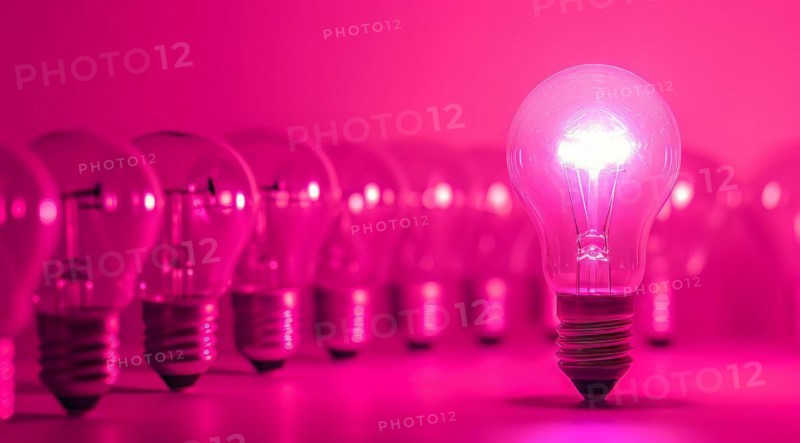 Concept of bright business idea, success and innovation. Inspiration and innovation concept, AI generated