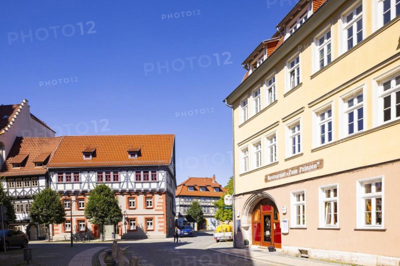Historic Old Town Jüdengasse, Bad Langensalza, Thuringia, Germany, Europe