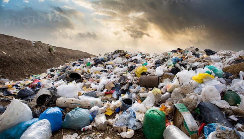 Symbolism, large rubbish dump with household waste, AI-generated, AI-generated, AI generated