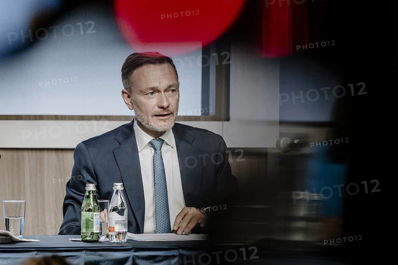 Christian Lindner (FDP), Federal Minister of Finance, photographed during the press conference on tax estimation at the joint annual meeting of the IMF and World Bank and the G7, G20 FMNBG, IMFC, in Washington, 24 October 2024. photographed on behalf of the Federal Ministry of Finance