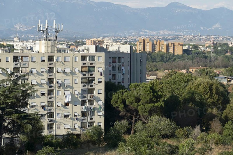 Housing estates on the outskirts of Rome, east of the Tiburtiono district, Italy, Europe