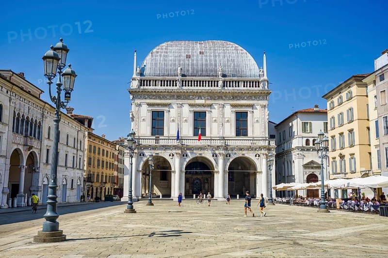 Town Hall Palazzo della Loggia, Brescia, Lombardy, Italy, Europe