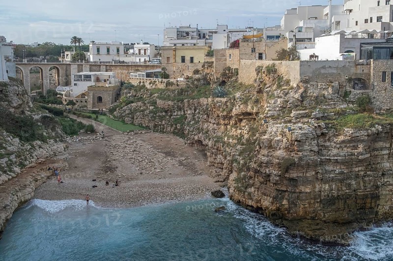 View of the Llama Monachile bay, Polignano a Mare, Apulia, Italy, Europe