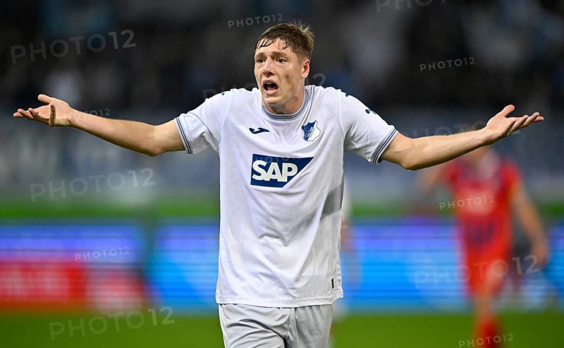 Alexander Prass TSG 1899 Hoffenheim (22) Gesture Gesture helpless, Voith-Arena, Heidenheim, Baden-Württemberg, Germany, Europe