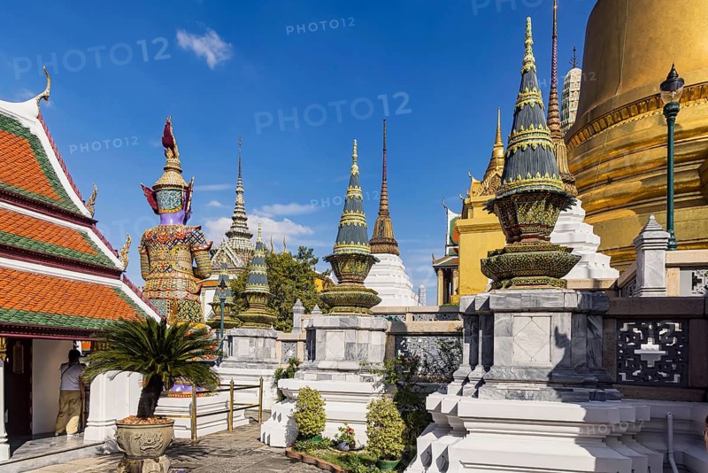 Wat Phra Kaeo, Temple of the Emerald Buddha. Bangkok, Thailand, Asia