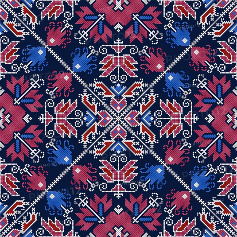 Traditional Bulgarian embroidery vector pattern