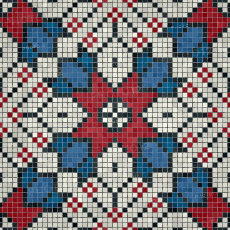Mosaic tiles background, seamless vector pattern