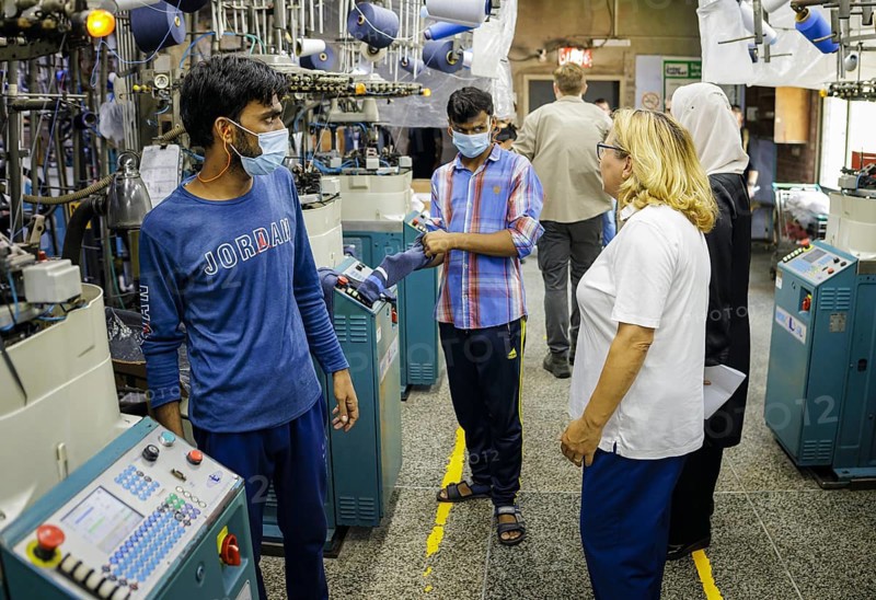 Svenja Schulze (SPD), Federal Minister for Economic Cooperation and Development, visits Inter Market Knit Private Limited, where rockers are manufactured. Lahore, 22.08.2024. Photographed on behalf of the Federal Ministry for Economic Cooperation and Development