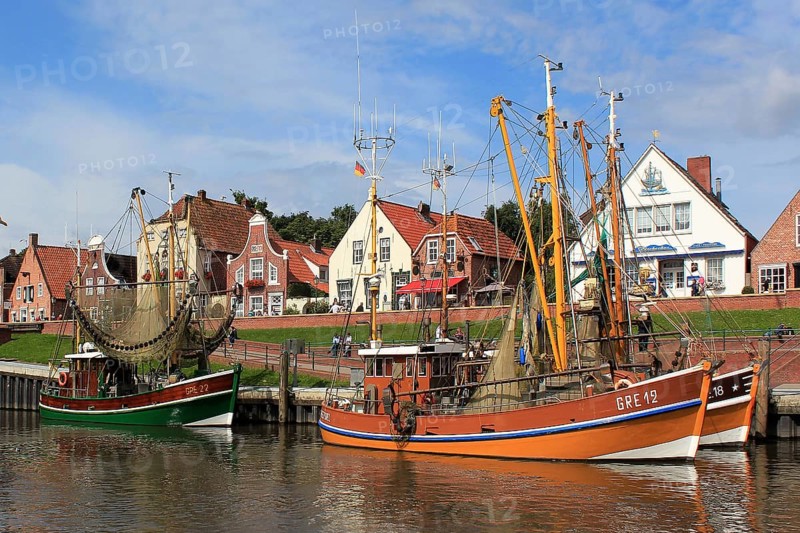 The harbour of Greetsiel, East Frisia, East Frisia, Lower Saxony, Federal Republic of Germany