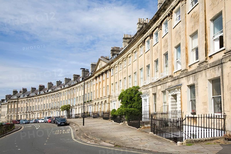 Georgian architecture of Camden Crescent in Bath, Somerset, England, built by John Eveleigh in 1788