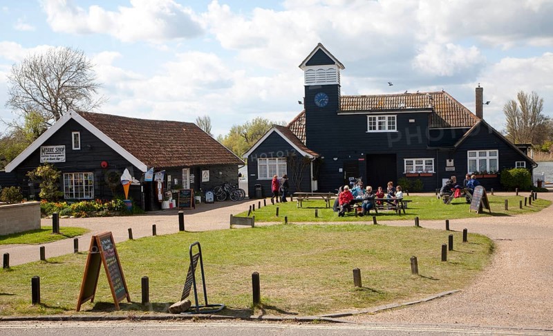 Gift shop and boating pavilion buildings at Thorpeness, Suffolk, England, United Kingdom, Europe